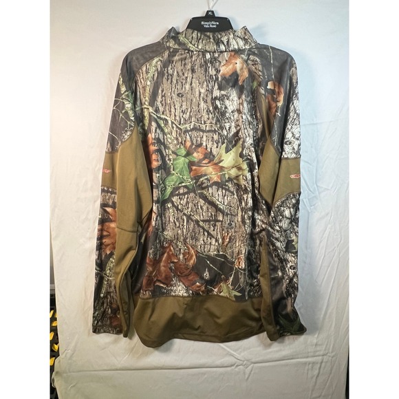Mossy Oak Camouflage Long Sleeve Mock Neck Shirt Scent Control VaporTec 2X J3 - Picture 6 of 10